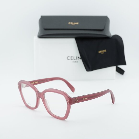 Celine CL50100I 081 Eyeglasses Milky Violet 54mm Geometric Frame - Picture 8 of 8